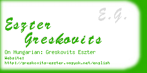 eszter greskovits business card
